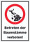 HB-Druck Baumstämme betreten verboten Schild A3 (297x420mm)