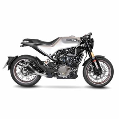 Silencieux LeoVince SLIP-ON SBK LV-10 Black Edition en acier inoxydable noir pour Svartpilen 125/401