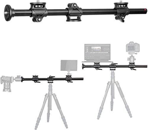 Koolehaoda horizontaler Stativarm, Kamerastativ horizontale und vertikale Verlängerungsachse, 61 cm Kamerastativ untere Achse, mit 3/8 Schraube, geeignet für Outdoor Studio Makrofotografie (ZW-03)
