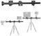 Koolehaoda Horizontal Tripod Arm,Camera Tripod Horizontal and Vertical Extension Axis,24 inches/61cm Camera Tripod Bottom Axis with 3/8 Inches Screws for Outdoor Studio Macro Photography (ZW-03)