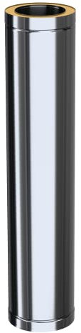 Kratki DW Längenelement | ADAM DW Längenelement DN 150 1m Kaminzubehör | Robust, aus Säurebeständigem Stahl, Hochtemperaturbeständig