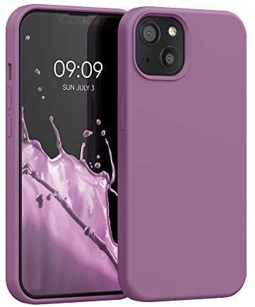 kwmobile Carcasa Compatible con Apple iPhone 13 Funda - Case TPU y Silicona antigolpes - Apto Carga inalámbrica - orquídea Morada