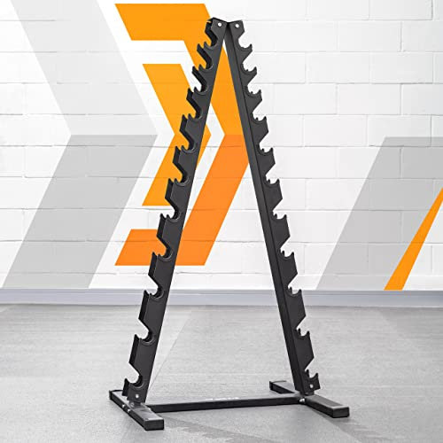 METIS Dumbbell Tree Rack [3 Sizes] - 3 Tier, 6 Tier & 11 Tier Dumbbell Stand Options | Rack Only or Chrome/Neoprene/Hex Dumbbell Sets Included | Dumbbell Rack (11 Tier, Rack Only)