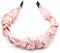 QinGoo Damen Haarreif aus Seide, Rosa - Falten-Design als Stirnband oder Haarband, 1 Stück