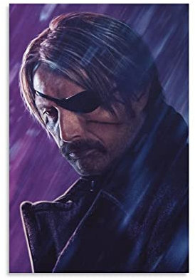 JIANJIE Mads Mikkelsen (Die Jagd) Kunstposter Der beste Schauspieler Sexiest Man (1) Wandkunst Poster Scrollen Leinwand Gemälde Bild Living