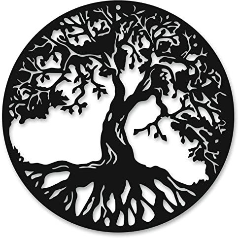 Deko Panel Baum 30 cm. Wanddeko geometrisch. Baumstutzen. Hängende Verzierung. Made in Europe.