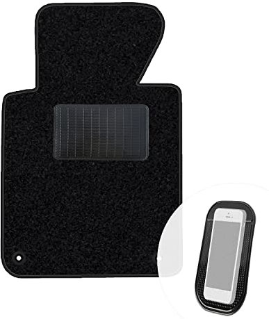 moto-MOLTICO Fahrer Fußmatte Auto Velours Fahrerseite Autoteppiche Schwarz Fahrermatte 1-teilig passend für BMW 3er E46 Cabrio 2000-2007
