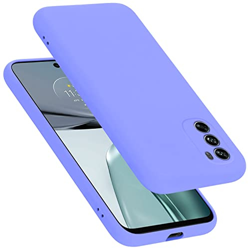 Cadorabo Hülle kompatibel mit Motorola Moto G62 5G Hülle Silikon Handyhülle für Moto G62 5G Case aus flüssigem Silikon- Kratzfeste und stoßfeste dünne TPU Schutzhülle - Liquid HELL LILA