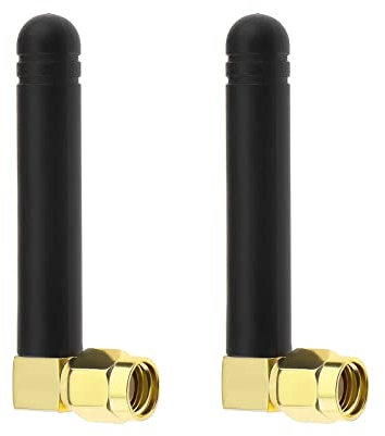 YINETTECH 2 X Mini-WLAN-Antenne, Antenne, Dualband, 2,4 GHz, 5,8 GHz, 2 DBi, mit Rechtwinkligem RP-SMA-Stecker für WLAN-Router, WLAN-AP-Hotspot-Modem