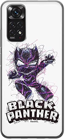 ERT Group Handyhülle für Xiaomi REDMI Note 11S 4G / REDMI Note 11 4G Original und offiziell Lizenziertes Marvel Muster Black Panther 017 optimal an die Form des Handy angepasst, hülle aus TPU