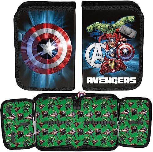 Paso Avengers Expandable Pencil Case without Accessories, black, pencil case