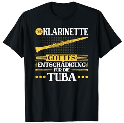 Klarinette Entschädigung, Blasmusik Festival Klarinettist T-Shirt