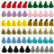 MAXQUU 60 stück Mini-Weihnachtsmützen, gestrickte Schmuckaccessoires, Spielzeugdekorationshüte, Weihnachtstischdekoration, farbgewebte Hutsets, DIY-Urinalhüte ohne Krempe (3,5 * 5 cm)