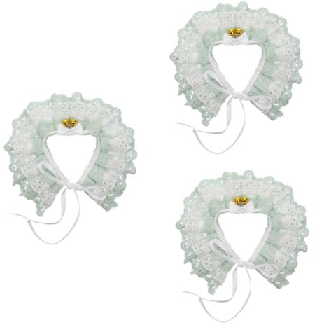 minkissy Haustier Spitze Kragen 3st Haustier-schal Tuch Kettenblatt