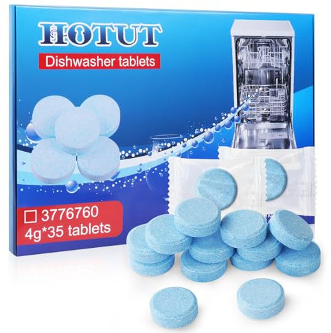 HOTUT Spülmaschinentabs,35 Stück Geschirrspülreiniger Tabs,Geschirrspül Tabs für Entfernt hartnäckiges Fett und Schmutz,individuelles Paket