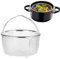 Tissting Panier Vapeur en Maille d'acier Inoxydable Pot à Vapeur 20cm avec Poignées Confortables, Panier de Drainage pour la Cuisine, la Friture