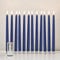 Ni-JASW Navy Blue Flameless Taper Candles with Remote, Flickering Battery Operated LED Candlesticks Set of 12