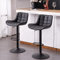 YOUNIKE Barhocker 2er Set Designe Küchenstuhl aus Hochwertiges Kunstleder mit Rückenlehne, Höhenverstellbar 360° Drehbar, Thekenhocker Barstuhl für Küche und Bar, Schwarz