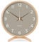 Wecker Analog ohne Ticken, Tischuhr lautlos aus Holz, leise Holzuhr rund dekorative kleine Mini-Analog-Moderne Uhr, Kleine Tischuhr Analog für Nachttisch Schlafzimmer Büro (Grau)