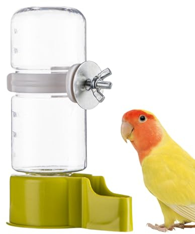 Lnhgh Automatischer Wasserspender für Vögel,Automatischer Vogelwasserspender | 140 ml automatischer Wasserspender von Parrot,Auslaufsicherer Wasserspender für Sittiche, Finken und Stare
