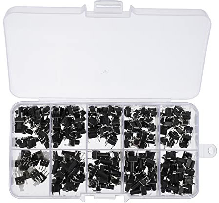 Gatuida 360stücke Taktile Drucktasten-schalter Momentary Taster Für -projekte Geeignet Für Elektronische Geräte Spielzeug Und Haushaltsgeräte Langlebig Und Einfach Zu Verwenden