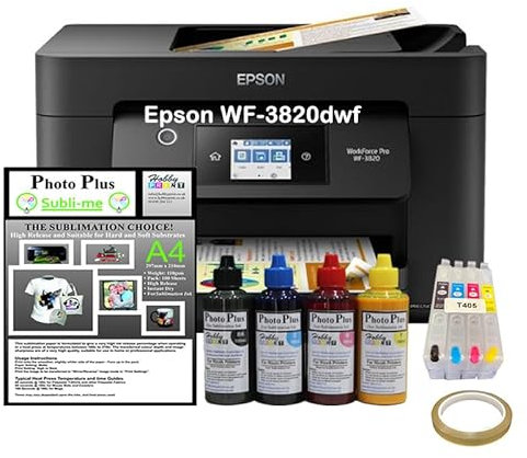 HobbyPrint Fast A4 Sublimation Printer Bundle - WF-3820 with a Sublimation Kit.
