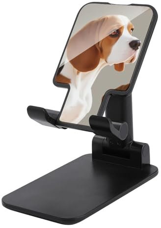 JTREHY Handyhalterung, Beagle Doggy bedruckt, verstellbarer Handy-Ständer für den Schreibtisch, tragbarer, faltbarer Handyhalter, kompatibel mit allen Smartphones, Tablets und E-Readern von 10,2 - 33