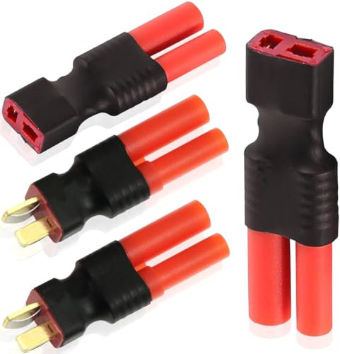Xiatiaosann 4 Stück HXT 4 mm auf Deans T-Stecker Stecker-Buchse-Adapter für Deans T-Stecker Stecker-Buchse auf HXT 4 mm Stecker für Redcat RC Auto LKW RC Lipo Akku Crawler Buggys