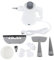 Pulitore a Vapore Portatile 1000 W, Idropulitrice Multiuso Ad Alta Temperatura per Mobili Domestici, Tessuti, Divani, Auto, Vapore a Getto 20-28 G/min, Area di Pulizia (Spina