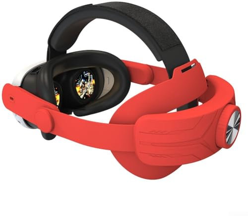 Komfort-optimiertes Zubehör, verstellbares Kopfband, speziell für Meta QUEST3S VR-Benutzer (rot)
