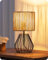 EDISHINE Lampada da Comodino Vintage, Paralume Boho Intrecciato a Mano e Base a Gabbia in Ferro, Lampadina LED E14 Inclusa, Luce a 2700K Bianco Caldo, Lampada da Tavolo per Camera, Salotto, Ufficio