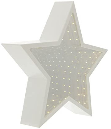 Gadpiparty Led Nachtlampe Fünfzackiger Stern Mit Tunnel Spiegeleffekt Kleines Led Dekolicht Für Schlafzimmer Wohnzimmer Party Und Festliche Anlässe