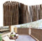 Peviasot Alfombra de mimbre, 80 x 300 cm, diámetro de 6-13 mm, protección visual natural para jardín, balcón y terraza, protección contra el viento y el sol, valla de balcón, montaje flexible, color