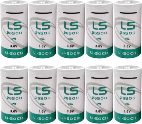 10-Pack LS 26500 C Size 3.6V 7.7Ah Battery for LS26500 LSH14 ER26500 PLC Battery