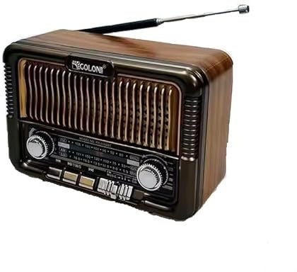 Radio Solar Vintage Bluetooth Am/FM Vintage 3 Bandas con MP3 USB BT TF
