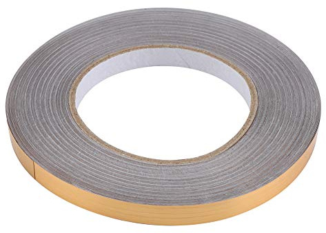 Kukyller ﻿Tile Grout Tape, Gold Metalized Mirror Foil for Decorative Lines Gap Sealing for Floor Wall (1cmx50m(gold))