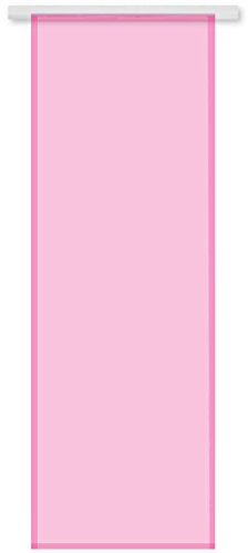 Bestgoodies Transparenter Flächenvorhang Voile 60x245 cm wahlweise mit und ohne Technik, Schlichte und stilvolle Fensterdekoration in vielen erhältlich (pink - neonpink/mit Technik)