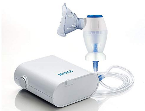 Gima - Aerosol Myneb con Microcompressore a Pistone, per Aerosolterapia, Nebulizzatore Fasterjet, con Sistema Valvolare Breath Enhanced, per Adulti e Bambini, Compatto, Rapido e Silenzioso.