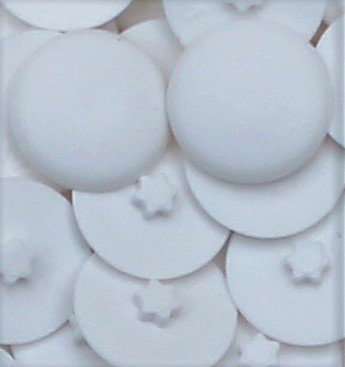 MK-Befestigungstechnik 50 Stück Abdeckkappen für InnenStern Gr.10 AussenØ 12mm Schrauben Weiß RAL 9010 Schutzkappen