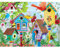 Bits and Pieces - 500 Piece Jigsaw Puzzle for Adults – ‘Birdhouse Garden’ 500 pc Large Piece Jigsaw by Artist Kathy Bambeck - 51cm x 69cm