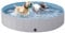 Yaheetech PVC Foldable Pet Paddling Pool Puppy Swimming Pool Portable Dog Pools Large Bathing Tub with Brush for Indoor Outdoor 120 x 30cm Gray