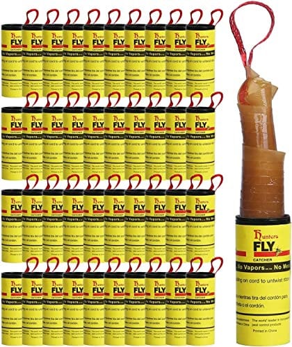 40 Piezas de Papel Fly Catcher, Juego de Moscas de Frutas pegajosas para Interiores y Exteriores, Control de Moscas, Mosquitos y Otros Insectos voladores