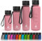 coolrhino Trinkflasche 350ml für Kinder, Sport, Schule, Fitness & Outdoor - Wasserflasche auslaufsicher und Bpa frei - Flasche für Kohlensäure geeignet (Rhino rose, 350ml)