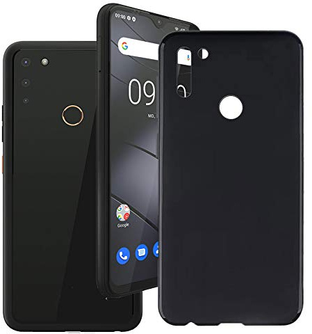 HHUAN Hülle für Gigaset GS4 (6.30),Schwarze Weiche Silikon TPU Bumper Handyhülle stoß- und Kratzfest Schutzhülle Cover für Gigaset GS4 - Black