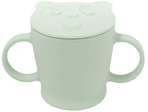 TOYANDONA Taza de Entrenamiento para Beber Bebé Tazas de Silicona para Niños Pequeños Taza de Entrenamiento a Prueba de Caídas Taza de Agua Abierta de Dos Asas Que Aprende Beber por Sí