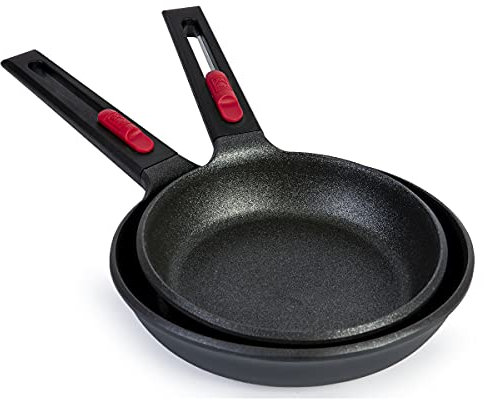 PracticDomus Lote de Sartenes Bra en Teflón Profile Antiadherente, Mango Desmontable y Full Induction (2X Inf. 22-26)