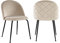 Vente-unique - 2 StÅhle, Melbourne, Velours und Metall, Mattschwarz, Beige