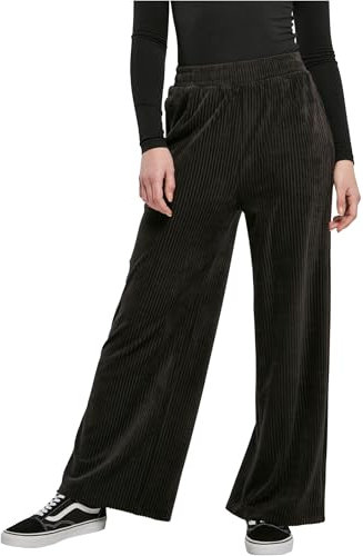 Urban Classics Pantalones de Terciopelo para Mujer, Negro, XXL