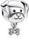 Annmors Animal Charm-Anhänger 925 Sterling Silver Love Pet Dog Charm with Cubic Zirconia for Dog Lovers,Halloween Geburtstag Weihnachten Schmuck Geschenk für Mädchen