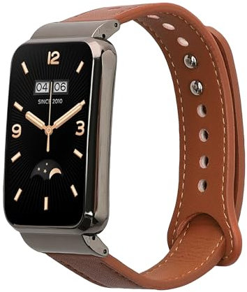 kwmobile Armband kompatibel mit Xiaomi Mi Band 7 Pro - Echtleder Fitnesstracker Sportarmband Band